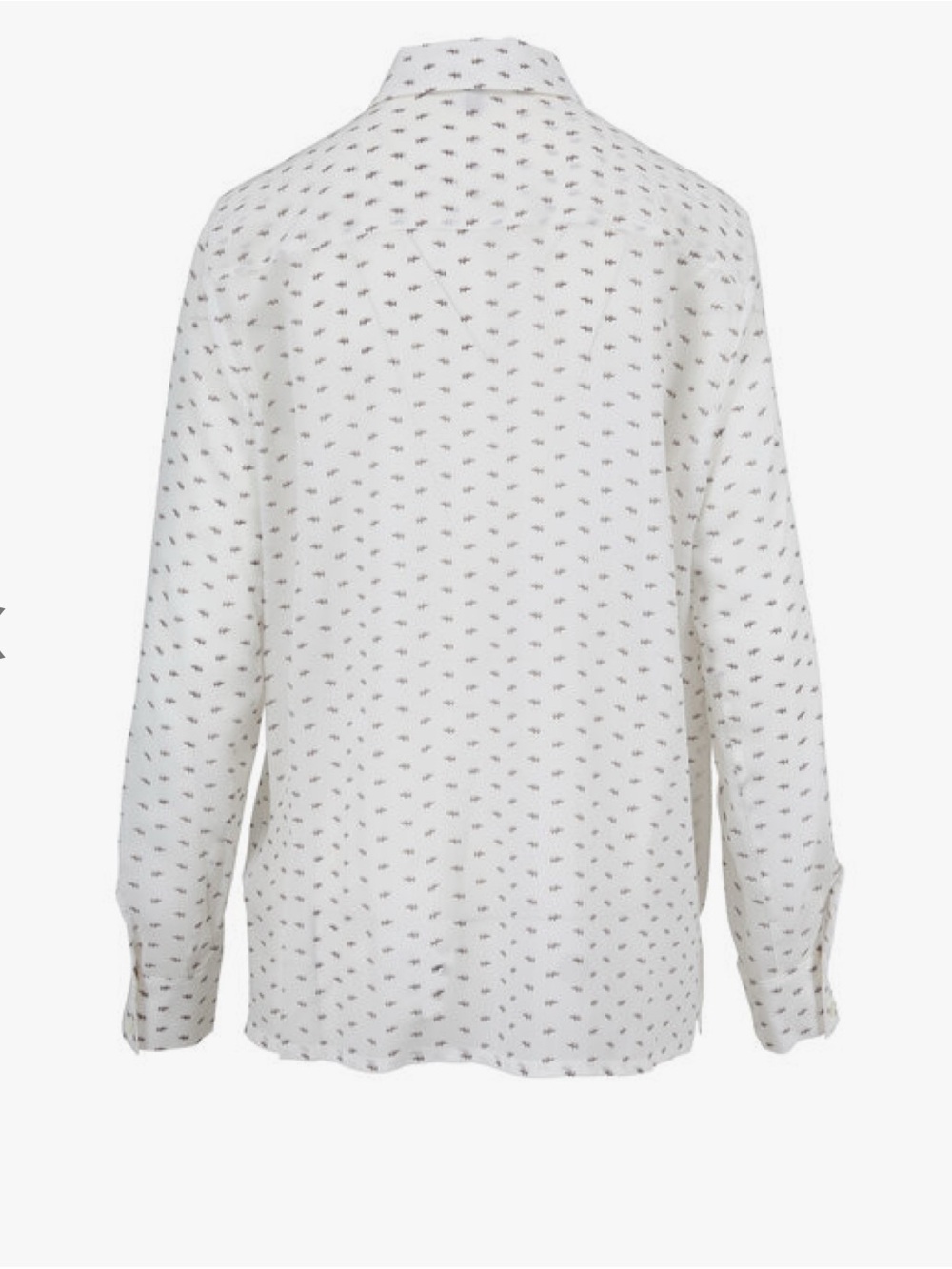 $725 Escada Nestila Taupe Silk Elephant Print Blouse